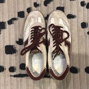 Dolce white and maroon Athletic Shoes
